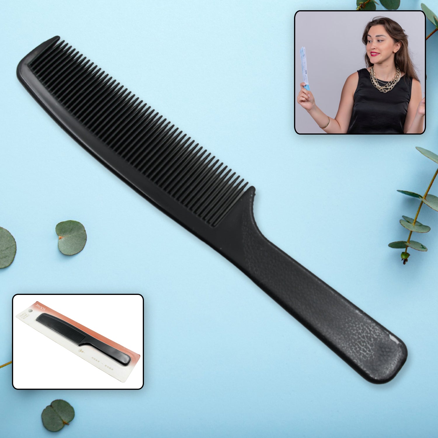 12635 Barber Comb, Lightweight Plastic Comfortable Hair Comb Durable for Bathroom for Salon, Hair Comb Beauty Tool Use For Men & Women (1 Pc) 12635 Barber Comb, Lightweight Plastic Comfortable Hair Comb Durable for Bathroom for Salon, Hair Comb Beauty Tool Use For Men & Women (1 Pc)